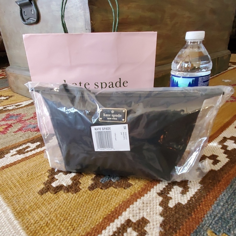 Kate Spade Jodi Black Nylon Make up Case Pouch - Picture 4 of 4